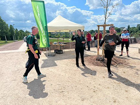 Andreas Dietirch und sein Laufpartner laufen durch Deutschland_Bayern
