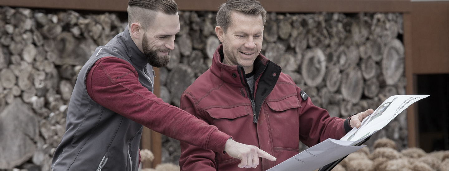 Zufriedene Arbeiter im GaLaBau