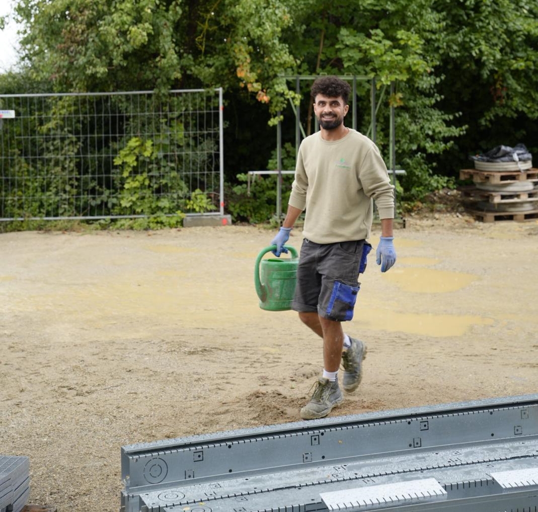 Hawkar auf der Baustelle